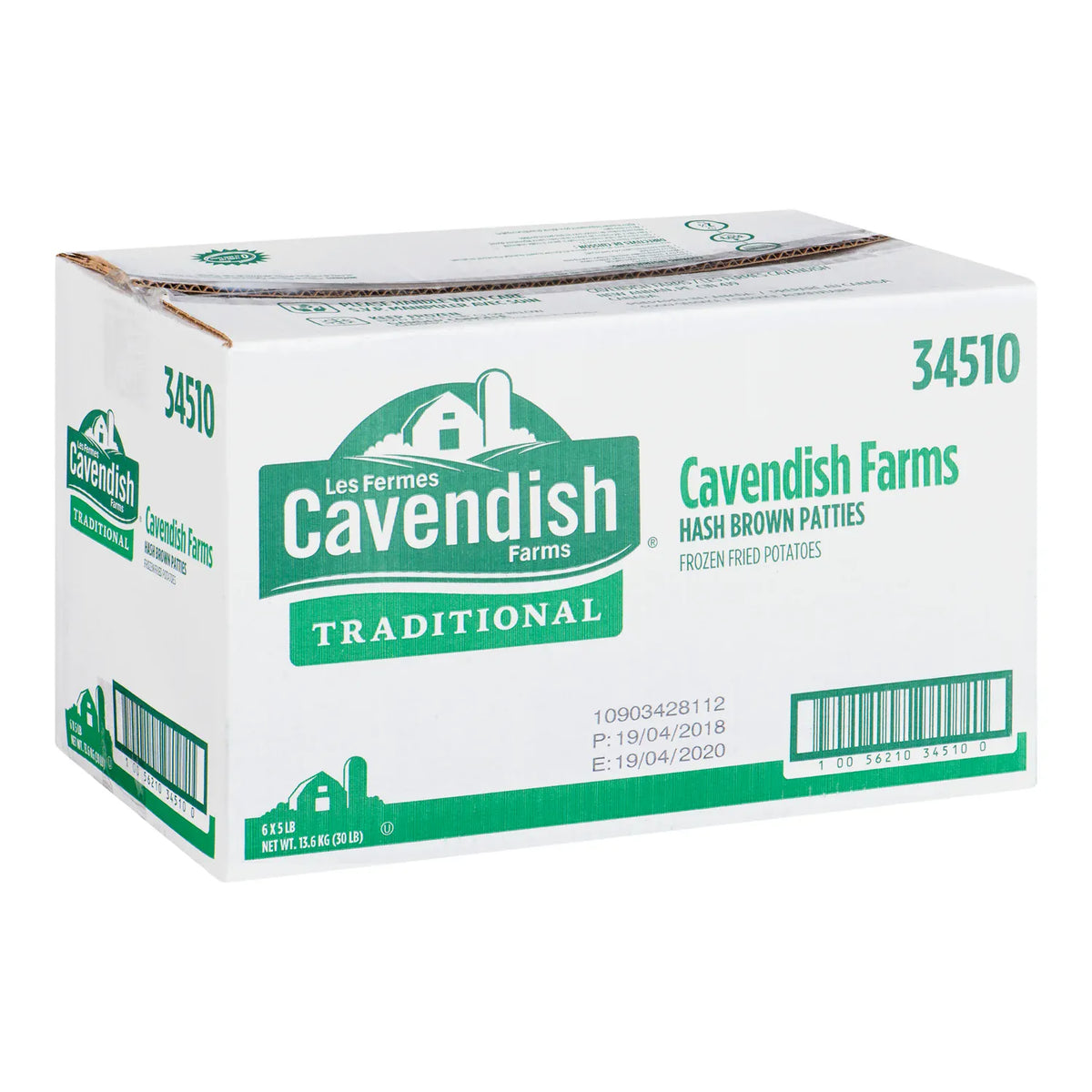 MIA Food Service CAVENDISH HASH BROWN PATTIES 6X5LB CAVENDISH HASH BROWN PATTIES 6X5LB