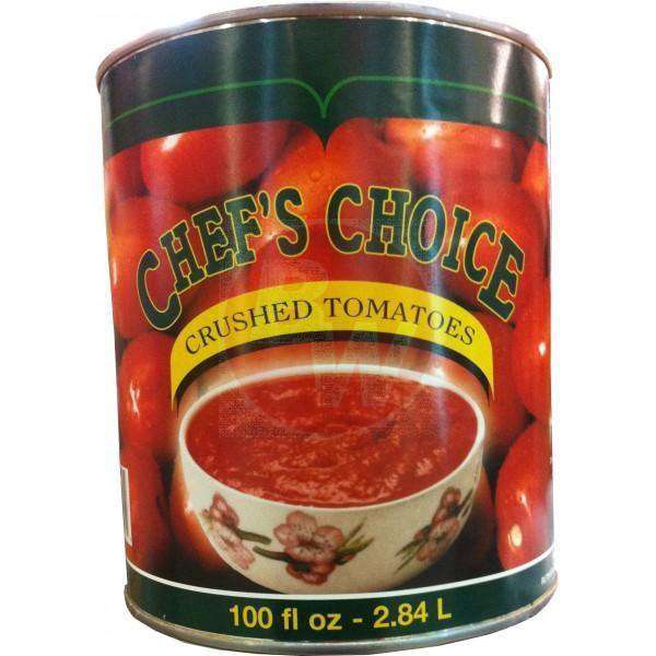 CHEFS CHOICE CRUSHED TOMATOES 100OZ