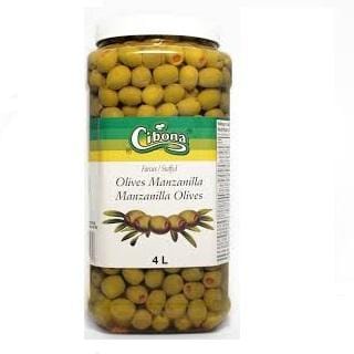 MIA Food Service CIBONA MANZANILLA OLIVES 4L CIBONA MANZANILLA OLIVES 4L