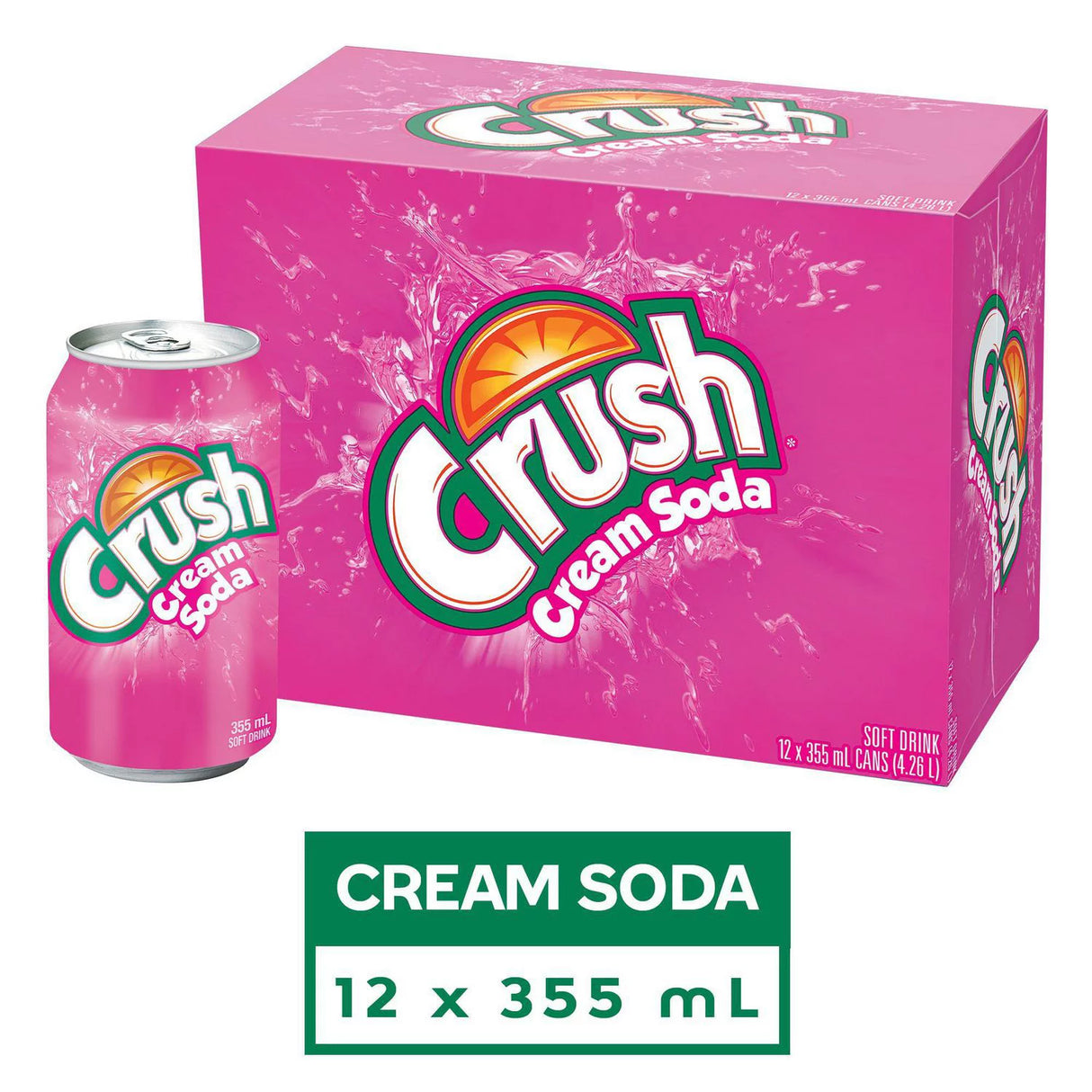 CRUSH CREAM SODA CANS 12X355ML