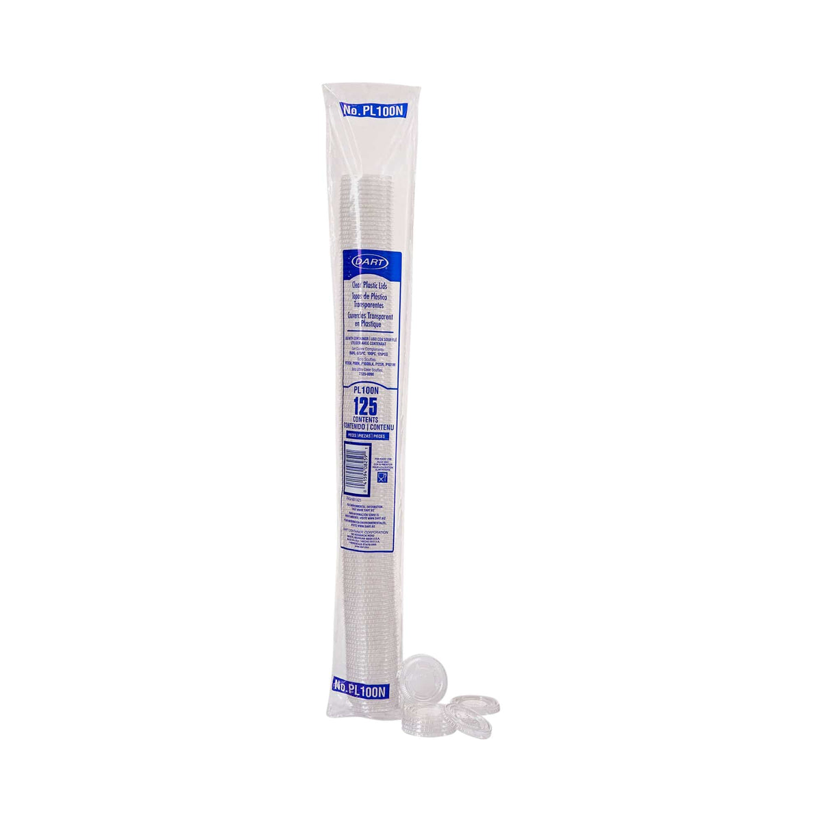 MIA Food Service DART 1OZ PORTION LIDS 125EA DART 1OZ PORTION LIDS 125EA