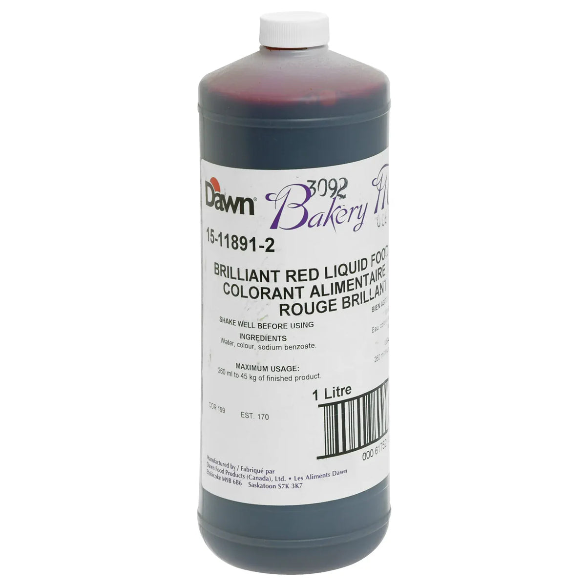 MIA Food Service DAWN BRILLIANT RED FOOD COLOUR 1L DAWN BRILLIANT RED FOOD COLOUR 1L