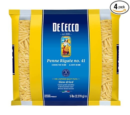MIA Food Service DECECCO PENNE RIGATE #41 PASTA 4X5LB DECECCO PENNE RIGATE #41 PASTA 4X5LB
