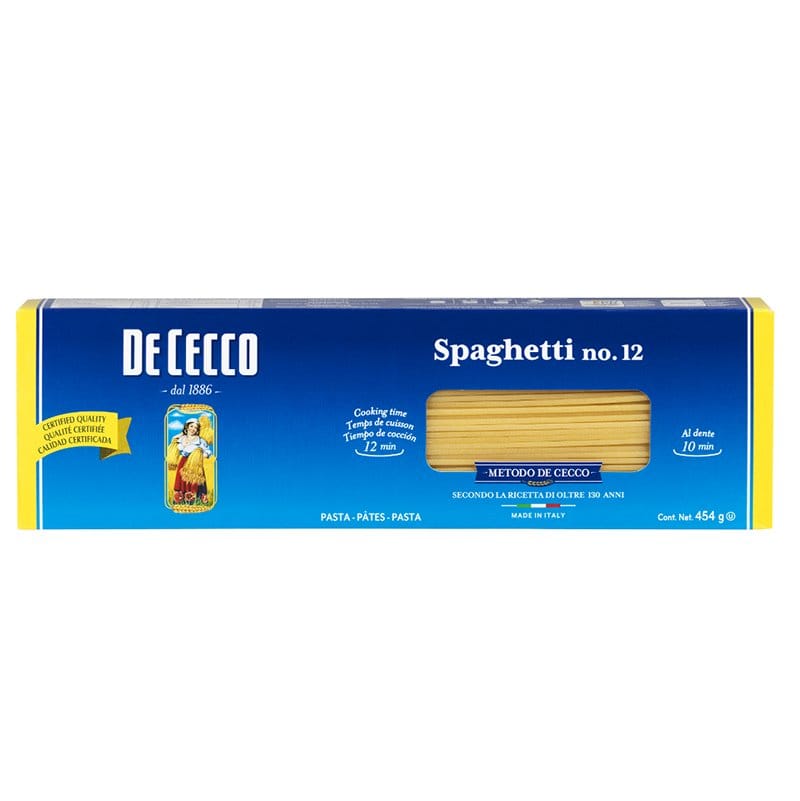 MIA Food Service DECECCO SPAGHETTI #12 PASTA 454GR DECECCO SPAGHETTI #12 PASTA 454GR