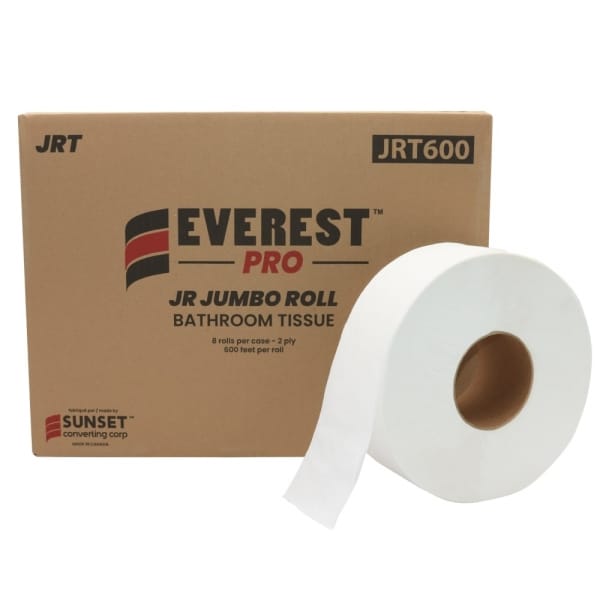 MIA Food Service EVEREST 2PLY JRT TOILET PAPER 8X600FT EVEREST 2PLY JRT TOILET PAPER 8X600FT