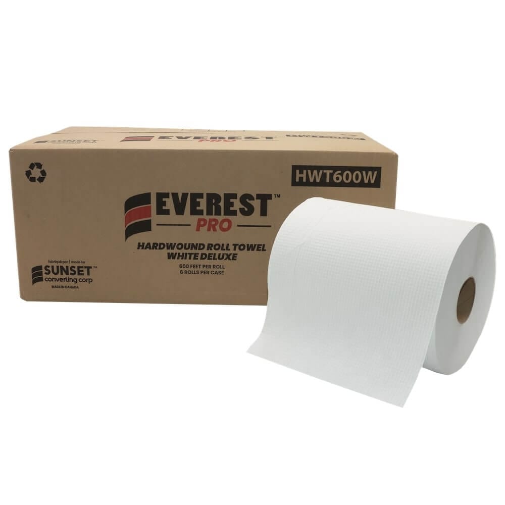 MIA Food Service EVEREST WHITE PAPER TOWEL ROLLS 6X600FT EVEREST WHITE PAPER TOWEL ROLLS 6X600FT