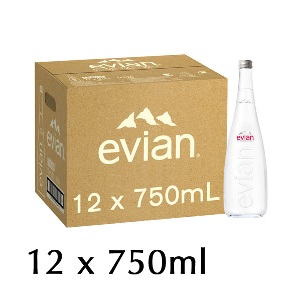 EVIAN GLASS WATER 12X750ML
