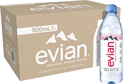 MIA Food Service EVIAN SPRING WATER PLASTIC 24X500ML EVIAN SPRING WATER PLASTIC 24X500ML