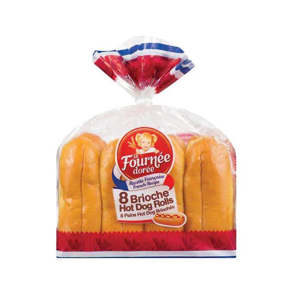 MIA Food Service FOURNEE BRIOCHE HOT DOG BUNS 8EA 16X385GR FOURNEE BRIOCHE HOT DOG BUNS 8EA 16X385GR