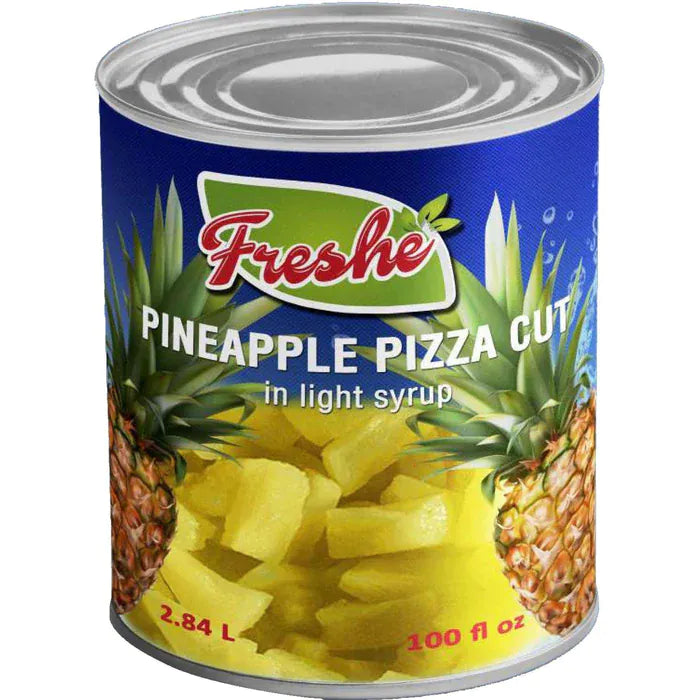 MIA Food Service FRESHE PIZZA CUT PINEAPPLE IN LIGHT SYRUP 6X100OZ FRESHE PIZZA CUT PINEAPPLE IN LIGHT SYRUP 6X100OZ