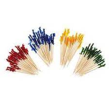 TOUCH 2.5" FRILLED TOOTHPICKS 1000EA