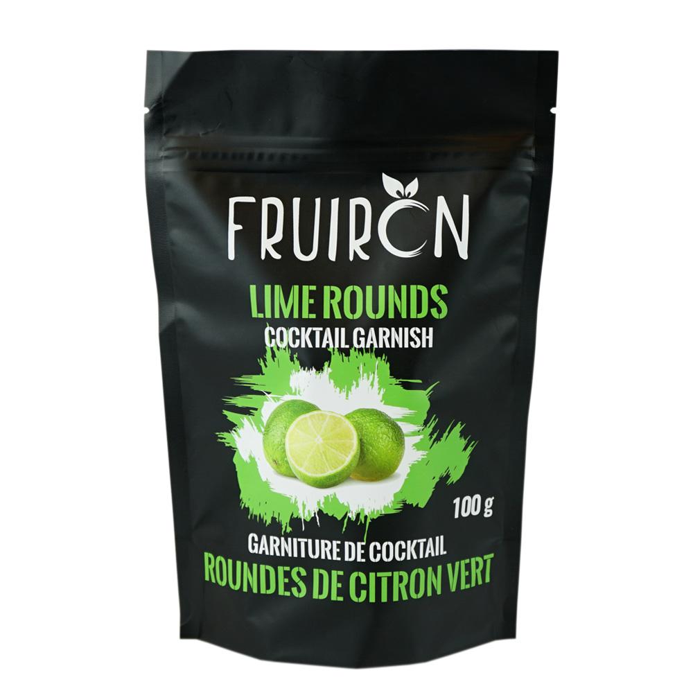 FRUIRON LIME ROUNDS COCKTAIL GARNISH 100GR