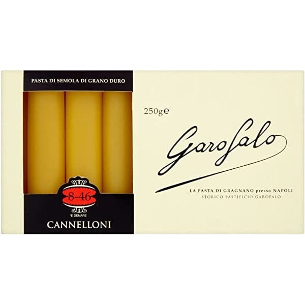 MIA Food Service GAROFALO CANNELLONI SHELLS #8-46 PASTA 12X250GR GAROFALO CANNELLONI SHELLS #8-46 PASTA 12X250GR