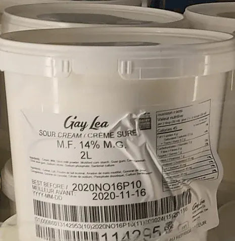 MIA Food Service GAY LEA SOUR CREAM 14% 2L GAY LEA SOUR CREAM 14% 2L