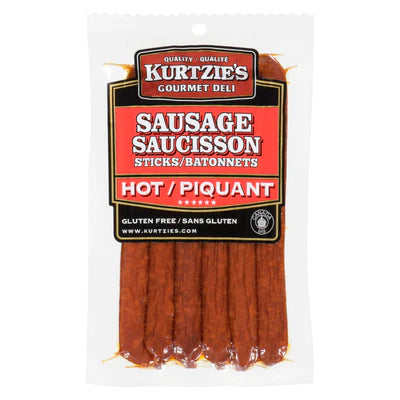 GREAT CANADIAN MEAT HOT SAUSAGE STICKS 150GR