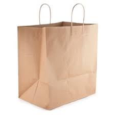 INTERNATIONAL 18X7X18.75 BROWN HANDLE BAGS 200EA