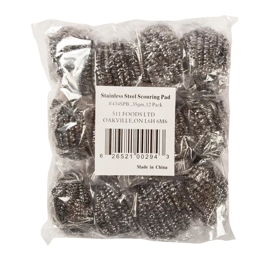 MIA Food Service HY-FIVE STAINLESS STEEL SCOURING PADS 35GR 12EA HY-FIVE STAINLESS STEEL SCOURING PADS 35GR 12EA