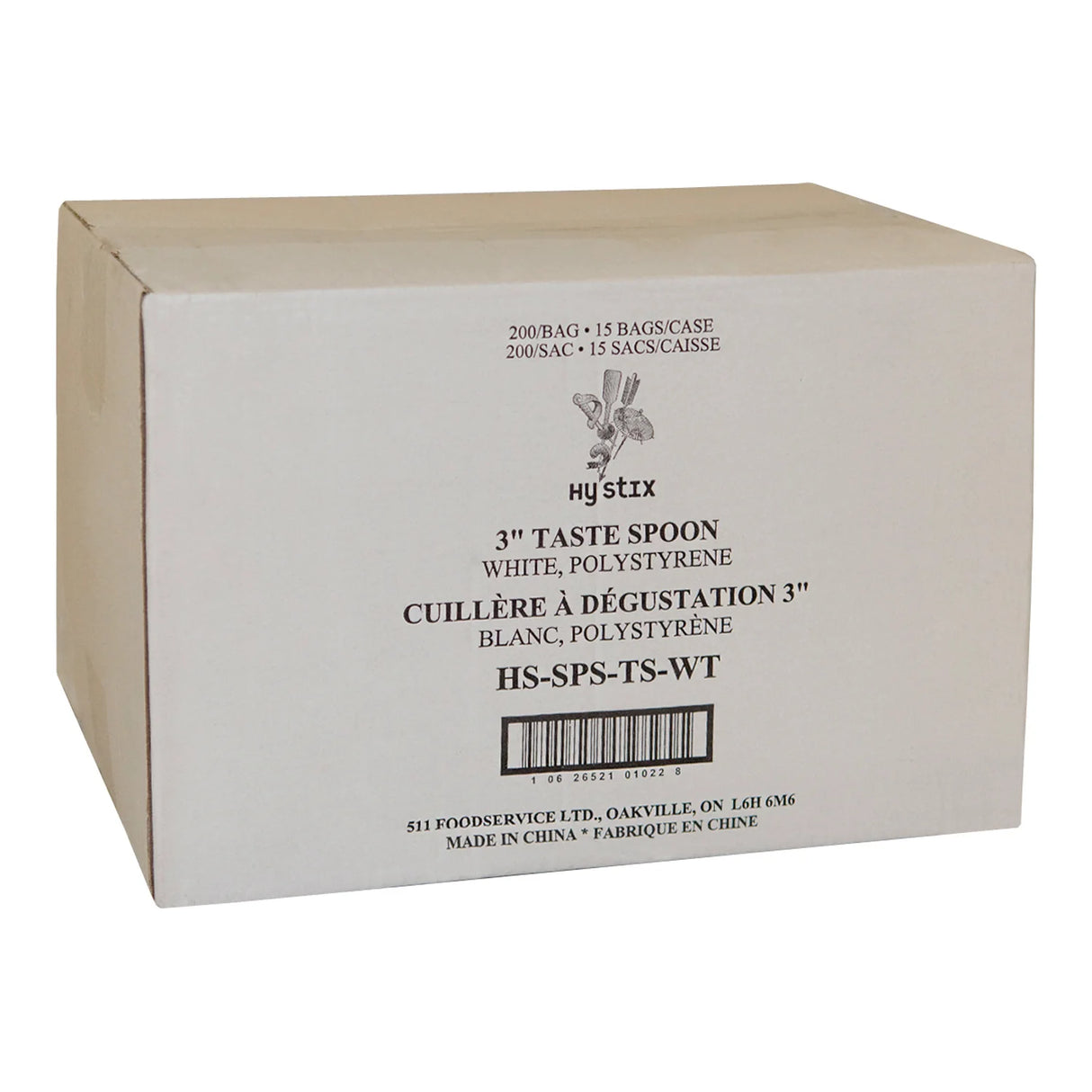 HY-STIX 3" WHITE TASTING SPOONS 15X200EA