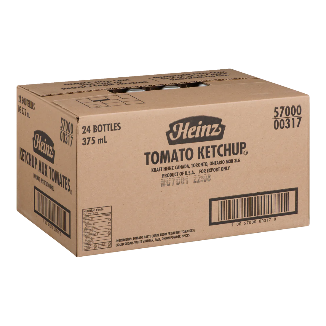 KRAFT HEINZ KETCHUP GLASS 24X375ML