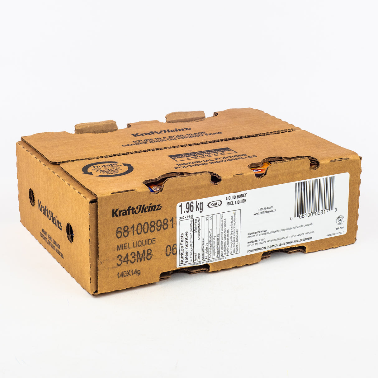 KRAFT HEINZ LIQUID HONEY PORTIONS 140X14GR