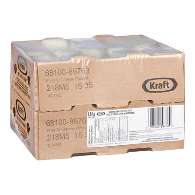 MIA Food Service KRAFT PHILADELPHIA CREAM CHEESE PORTIONS 200X18GR KRAFT PHILADELPHIA CREAM CHEESE PORTIONS 200X18GR