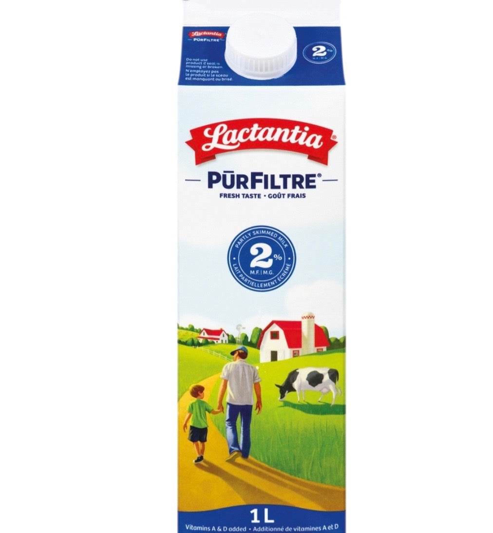 LACTANTIA PURFILTRE 2% MILK 1L