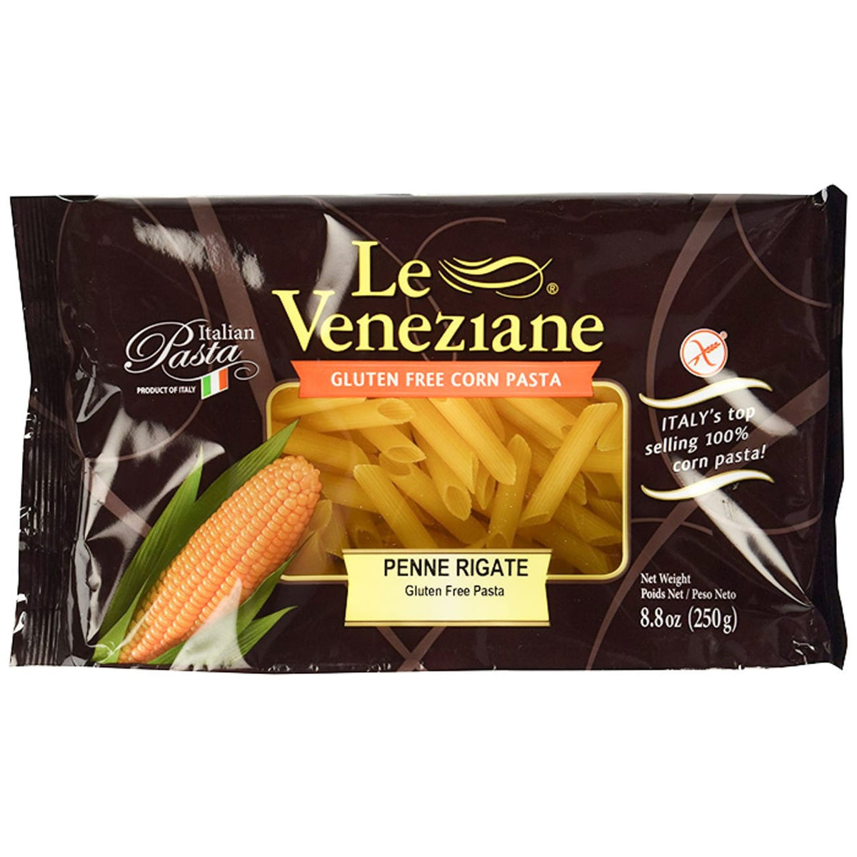 MIA Food Service LE VENEZIANE GLUTEN FREE PENNE RIGATE PASTA 12X250GR LE VENEZIANE GLUTEN FREE PENNE RIGATE PASTA 12X250GR