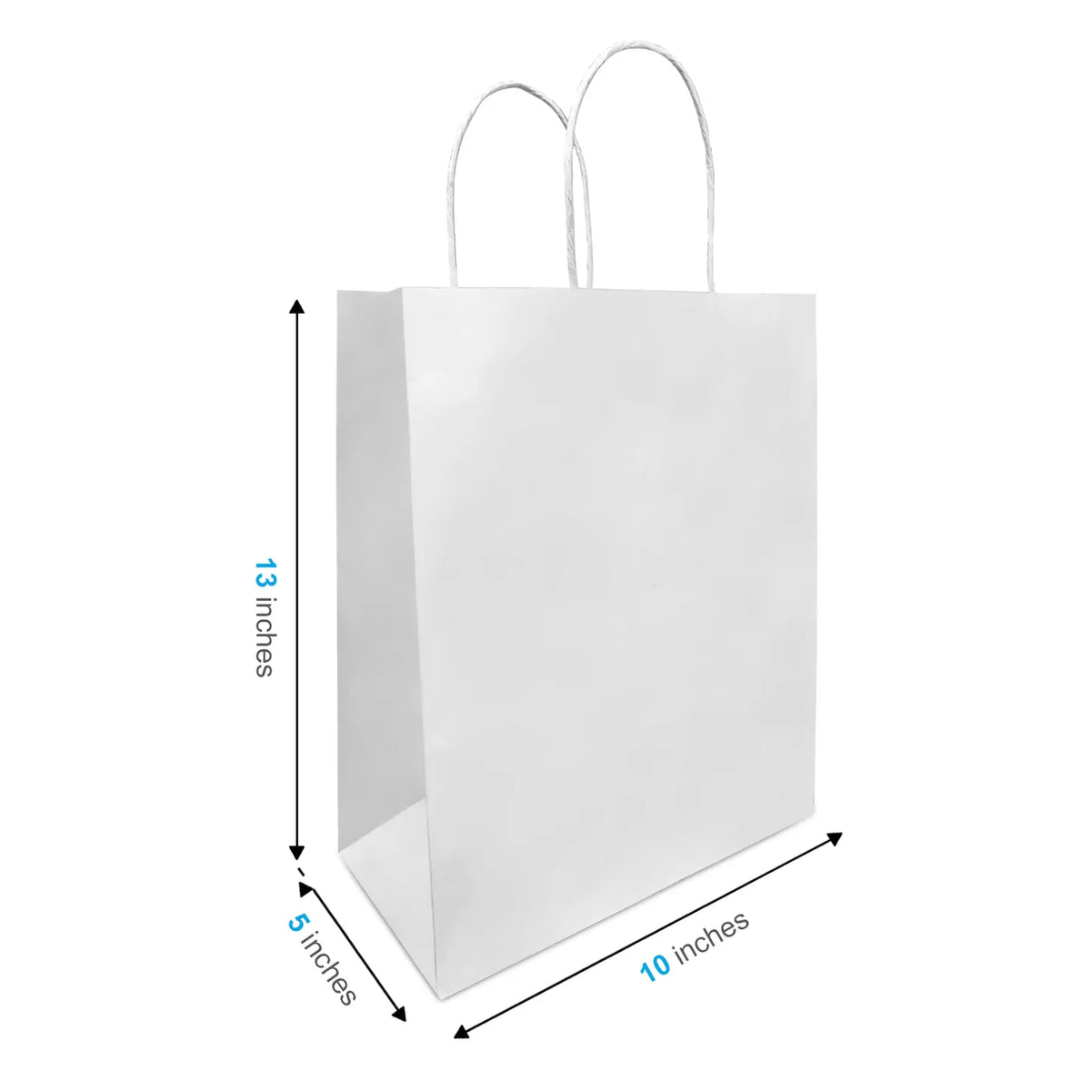 MIA Food Service MAHER 10X5X13 WHITE HANDLE BAGS 250EA MAHER 10X5X13 WHITE HANDLE BAGS 250EA