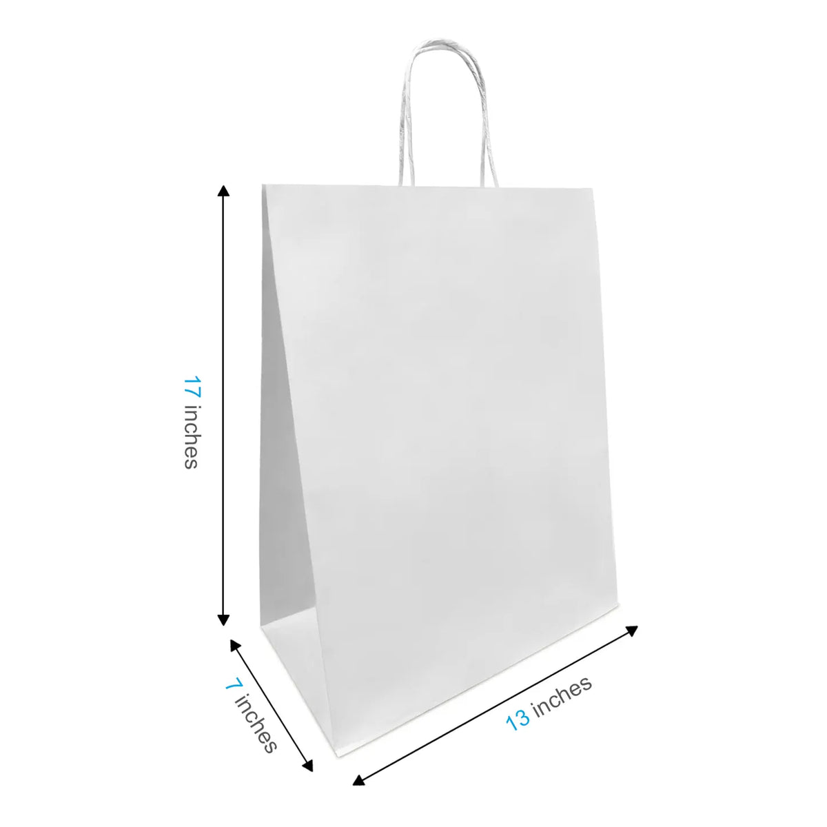 MIA Food Service MAHER 13X7X17 WHITE HANDLE BAGS 250EA MAHER 13X7X17 WHITE HANDLE BAGS 250EA