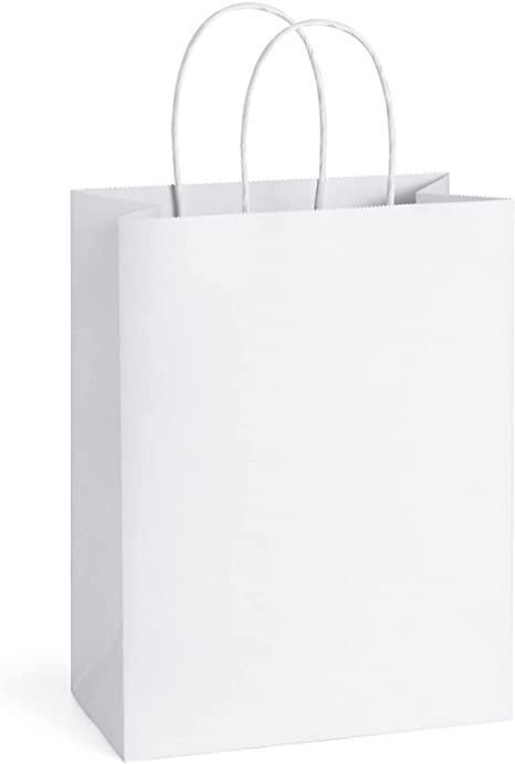 MIA Food Service MAHER 8X4.5X10.75 WHITE HANDLE BAGS 250EA MAHER 8X4.5X10.75 WHITE HANDLE BAGS 250EA