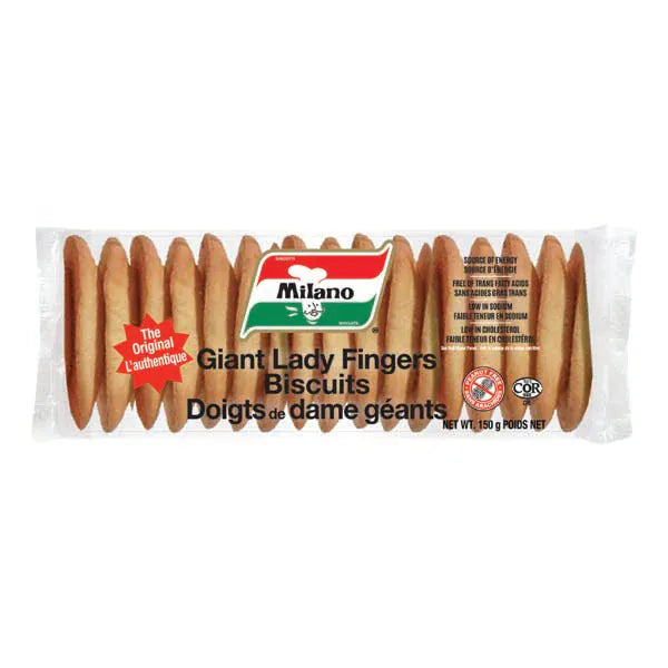 MIA Food Service MILANO GIANT LADY FINGER BISCUITS 150GR MILANO GIANT LADY FINGER BISCUITS 150GR