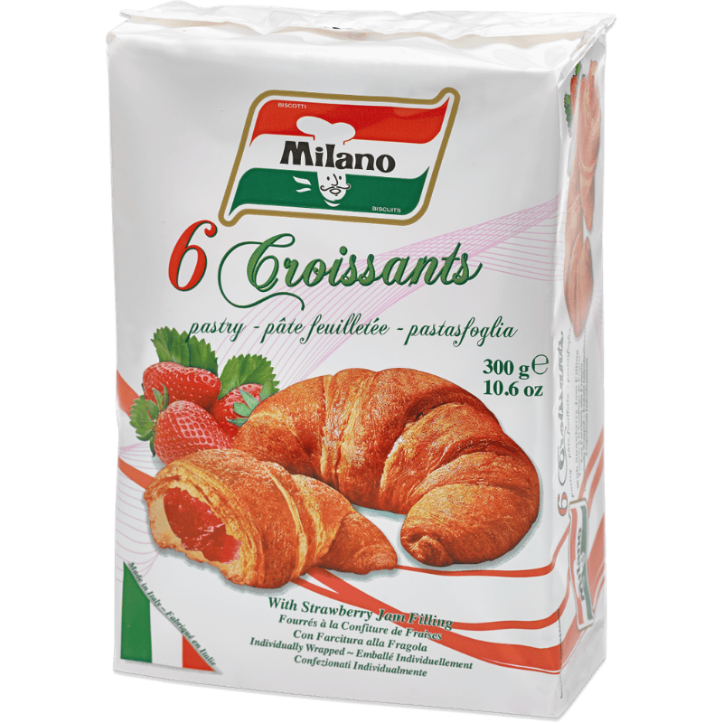 MIA Food Service MILANO STRAWBERRY CROISSANTS 6X50GR MILANO STRAWBERRY CROISSANTS 6X50GR