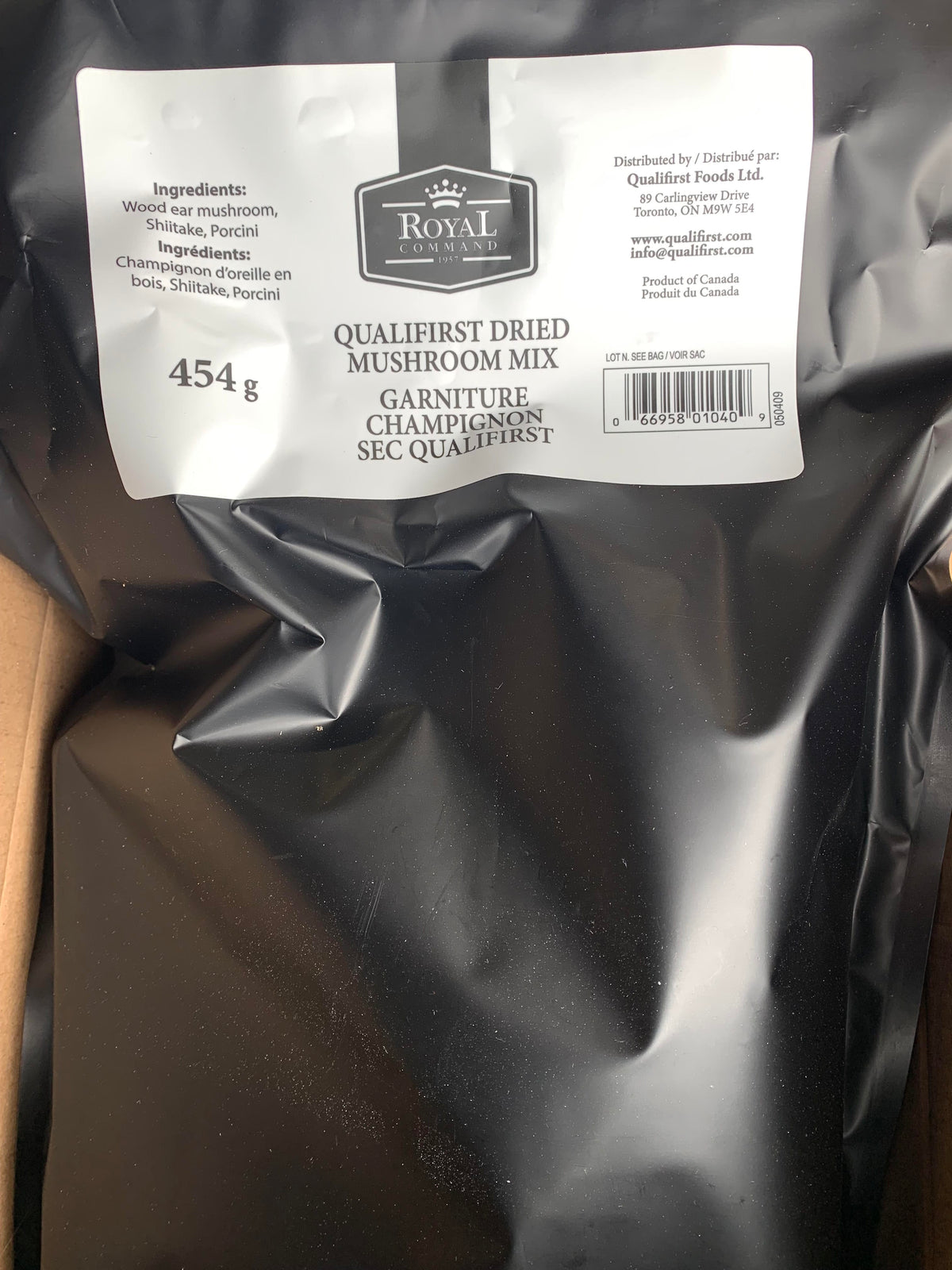 ROYAL COMMAND DRIED MIXED MUSHROOMS 454GR