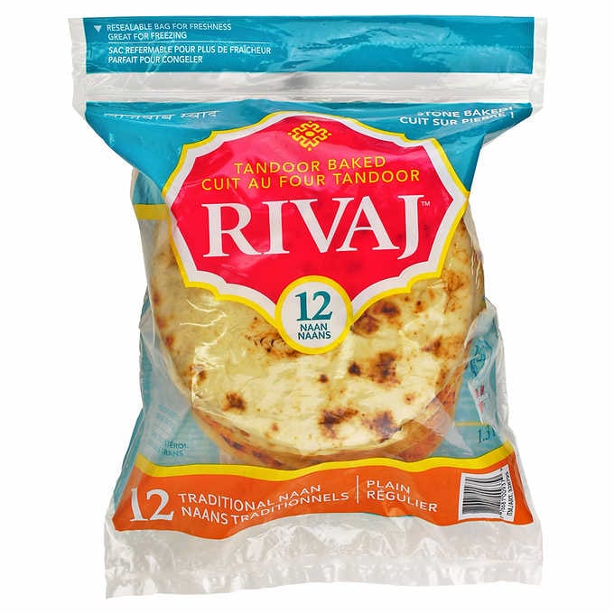 MIA Food Service RIVAJ TRADITIONAL TANDOOR BAKED NAAN 12EA RIVAJ TRADITIONAL TANDOOR BAKED NAAN 12EA