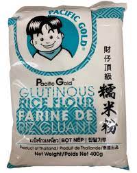 MIA Food Service PACIFIC GOLD WHITE GLUTINOUS RICE FLOUR 24X400GR PACIFIC GOLD WHITE GLUTINOUS RICE FLOUR 24X400GR