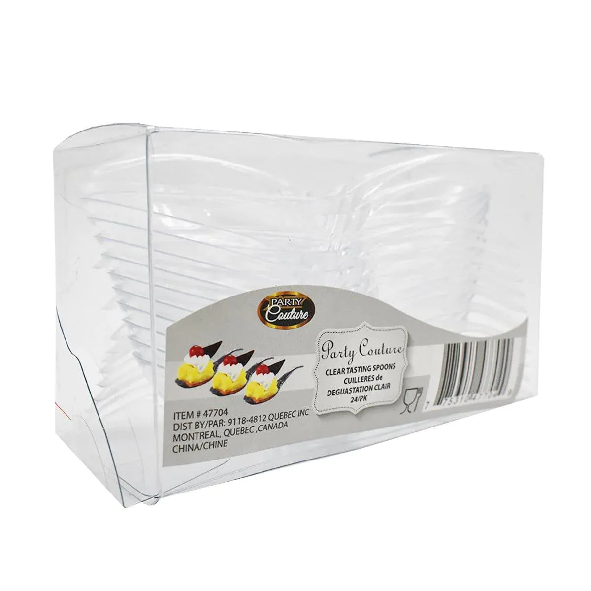 MIA Food Service PARTY COUTURE CLEAR TASTING SPOONS 24EA PARTY COUTURE CLEAR TASTING SPOONS 24EA