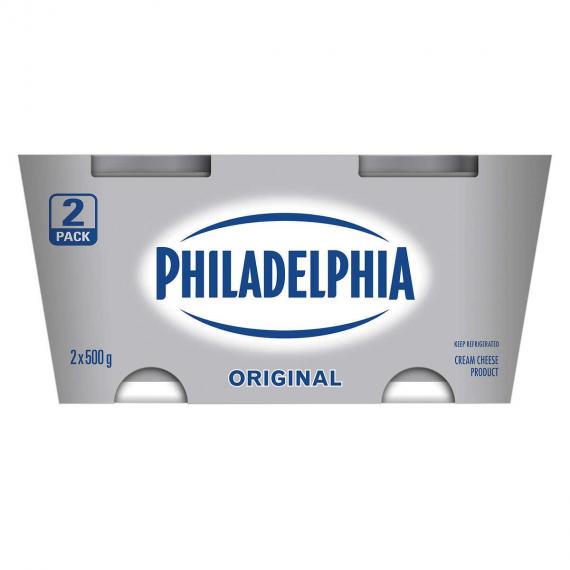 KRAFT PHILADELPHIA ORIGINAL CREAM CHEESE 2X500GR