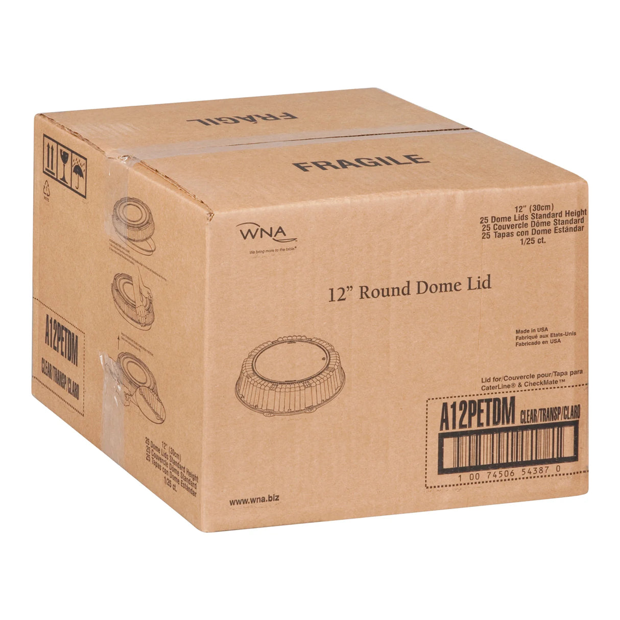 POLAR CATERLINE 12" DOME LIDS 25EA