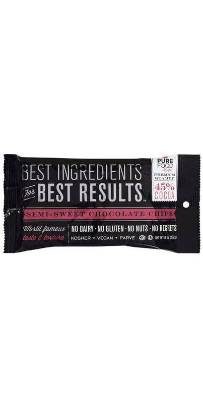 MIA Food Service PURE FOOD VEGAN SEMI SWEET CHOCOLATE CHIPS 255GR PURE FOOD VEGAN SEMI SWEET CHOCOLATE CHIPS 255GR