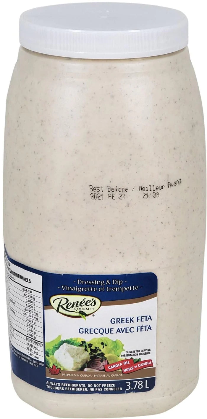 RENEES GREEK FETA SALAD DRESSING 3.78L