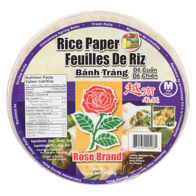MIA Food Service ROSE 22MM RICE PAPER 400GR ROSE 22MM RICE PAPER 400GR