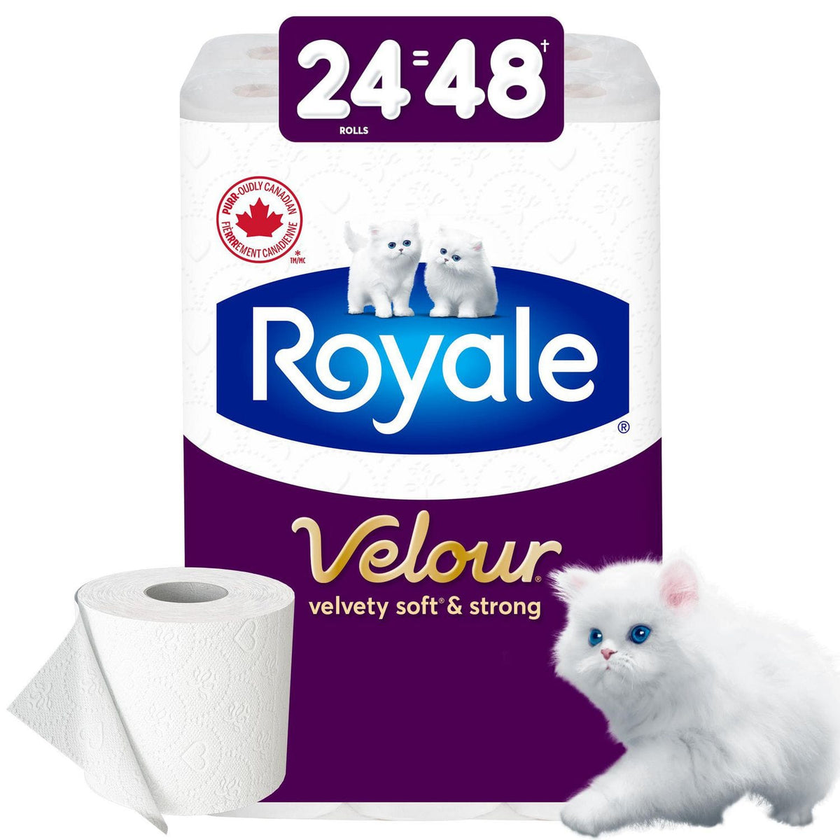 MIA Food Service ROYALE VELOUR TOILET PAPER 24=48EA ROYALE VELOUR TOILET PAPER 24=48EA