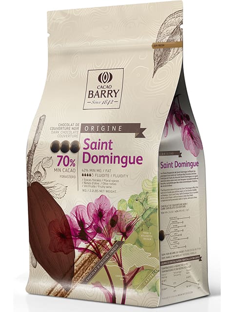 CACAO BARRY 70% SAINT DOMINIQUE PISTOLES 1KG