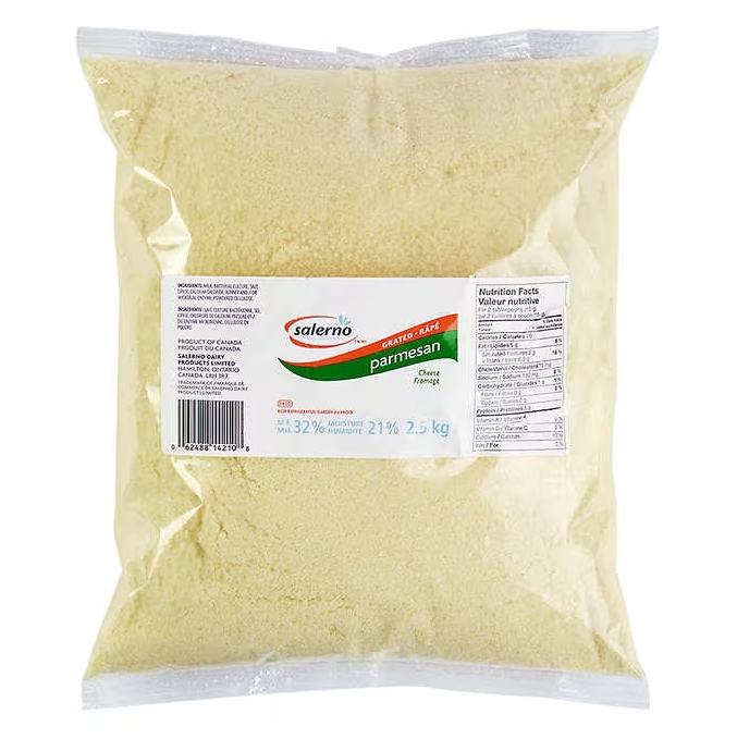 SALERNO GRATED PARMESAN CHEESE 32% 2.5KG