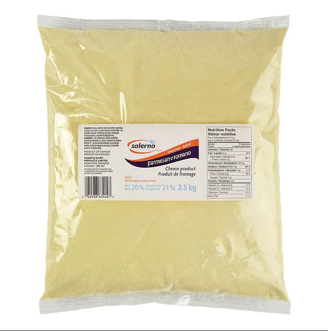 SALERNO GRATED PARMESAN ROMANO 20% 2.5KG