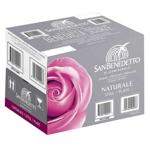 MIA Food Service SAN BENEDETTO NATURAL WATER GLASS 12X750ML SAN BENEDETTO NATURAL WATER GLASS 12X750ML