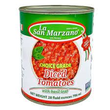 MIA Food Service SAN MARZANO DICED TOMATOES 8X796ML SAN MARZANO DICED TOMATOES 8X796ML
