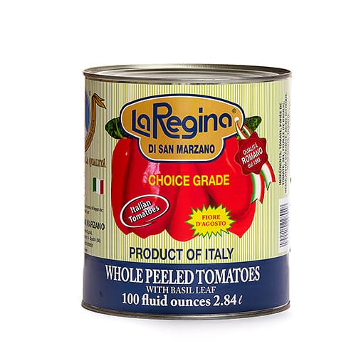 MIA Food Service LA REGINA SAN MARZANO ITALIAN PEELED TOMATOES 100OZ LA REGINA SAN MARZANO ITALIAN PEELED TOMATOES 100OZ