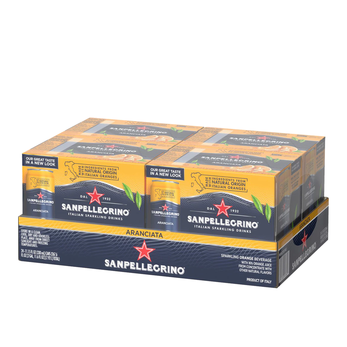 SAN PELLEGRINO ARANCIATA CANS 24X330ML