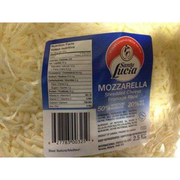 MIA Food Service SANTA LUCIA SHREDDED MOZZARELLA CHEESE 2.5KG SANTA LUCIA SHREDDED MOZZARELLA CHEESE 2.5KG